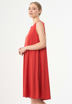 Sleeveless REPREVE® Blend Dress Red