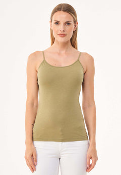 Women's Lyocell Blend Spaghetti Strap Top Olive