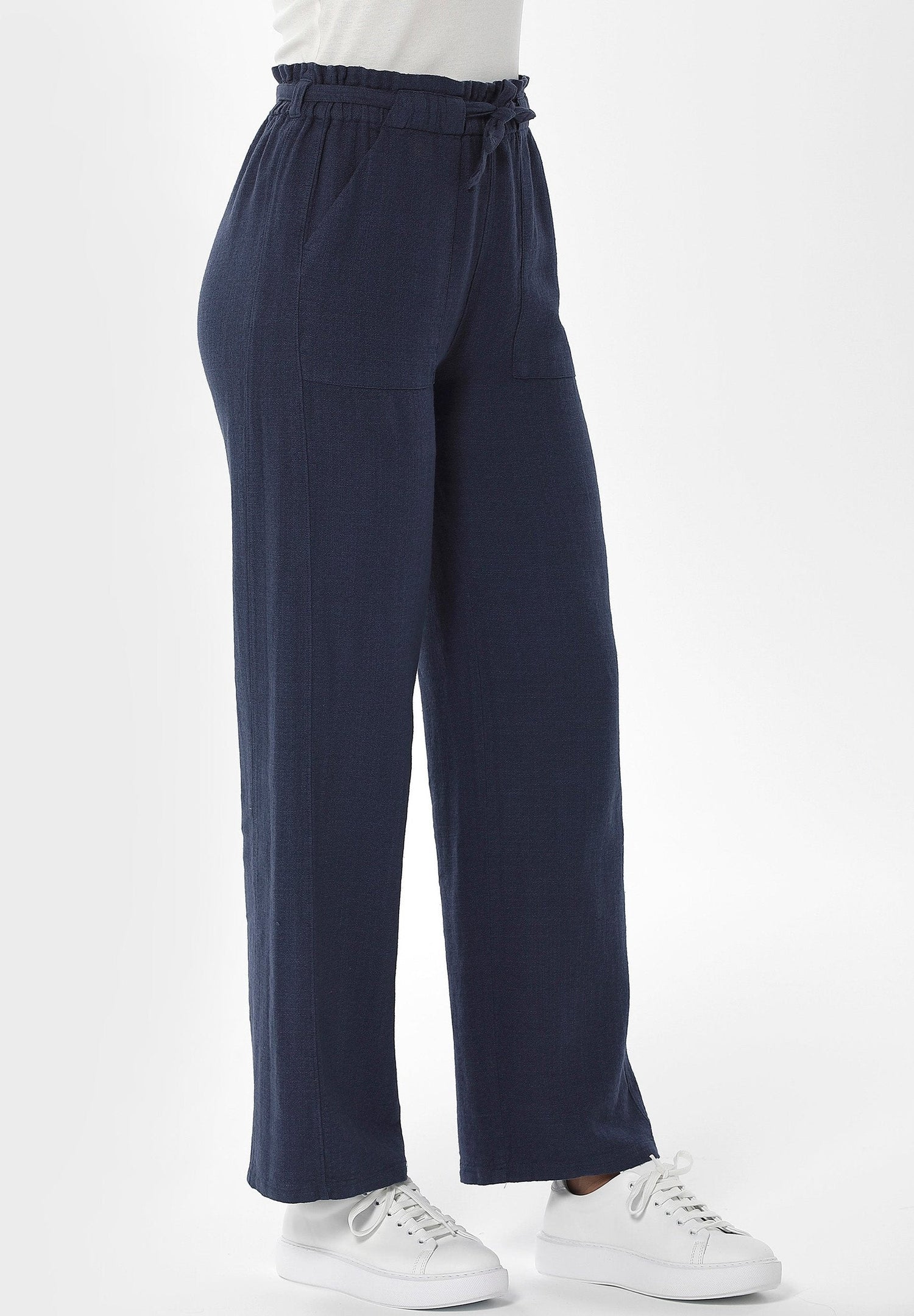 Garment Dyed Pants Navy Blue