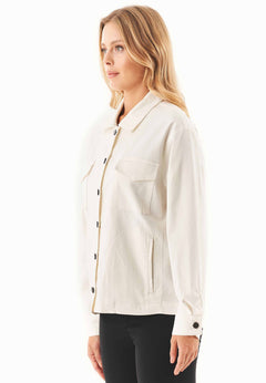 Women's Oversized Shirt Jacket Off White