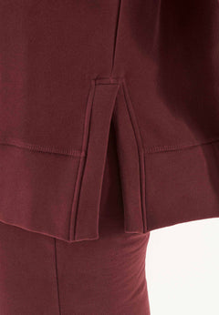 Balloon Sleeve Organic Cotton Hoodie Bordeaux