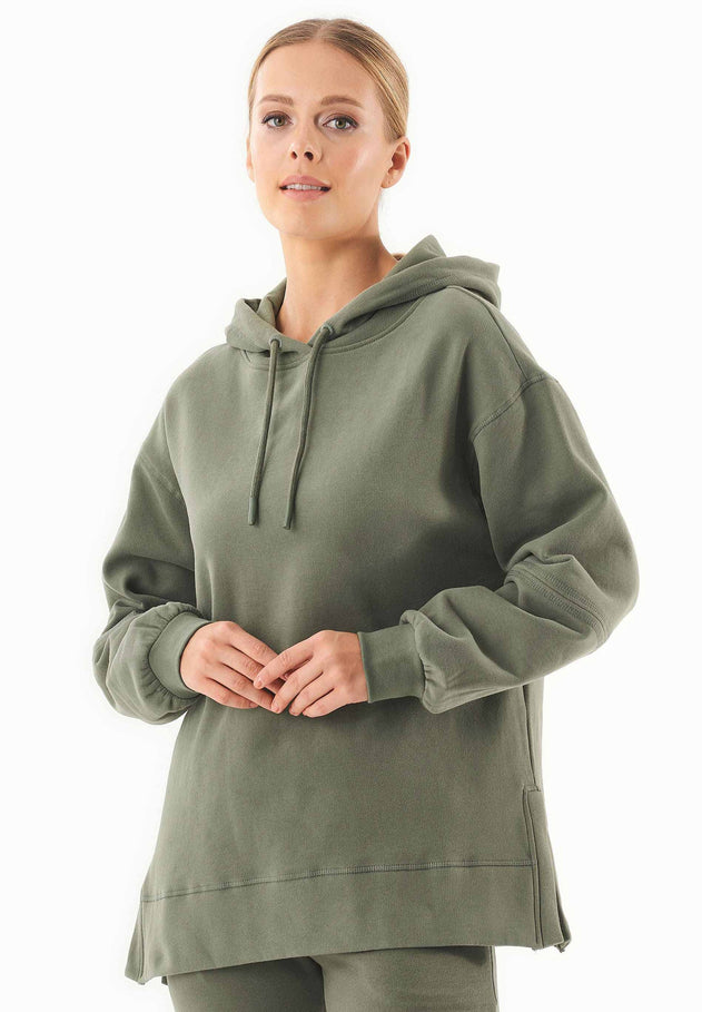 Balloon Sleeve Organic Cotton Hoodie Mid