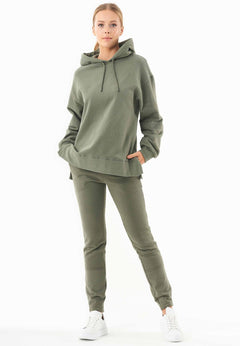 Balloon Sleeve Organic Cotton Hoodie Mid