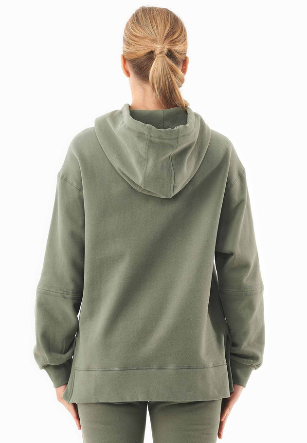 Balloon Sleeve Organic Cotton Hoodie Mid