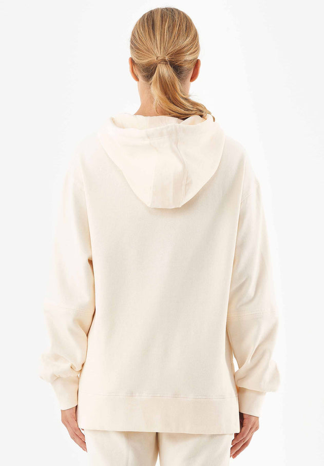 Balloon Sleeve Organic Cotton Hoodie Off White