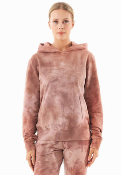 Tie-Dye Organic Cotton Hoodie Misty Rose