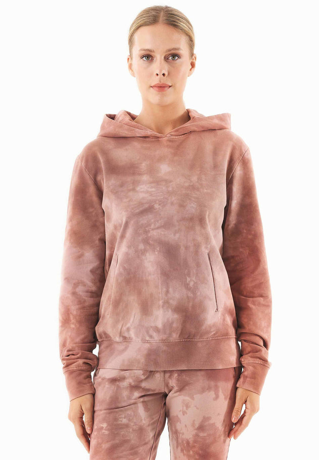 Tie-Dye Organic Cotton Hoodie Misty Rose