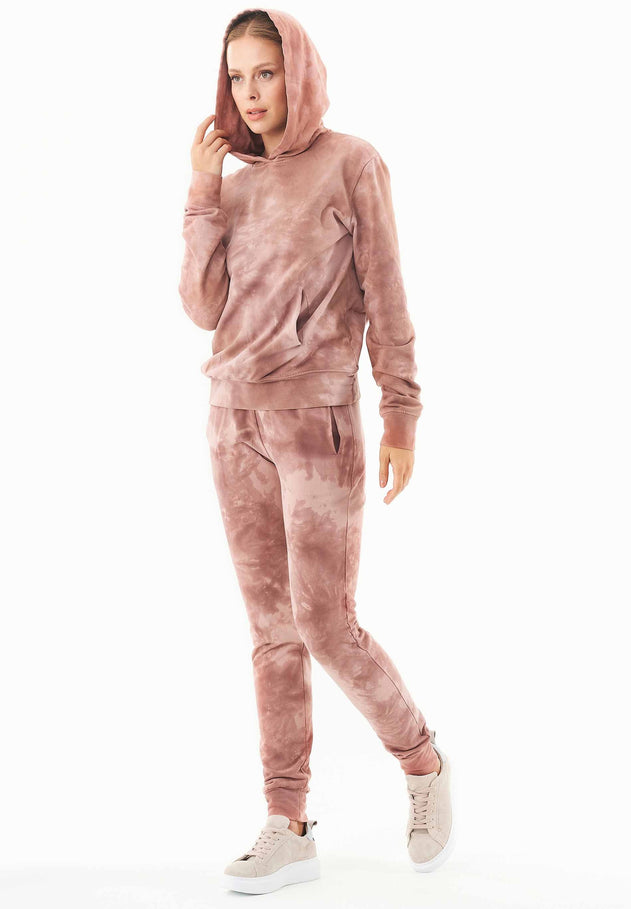 Tie-Dye Organic Cotton Hoodie Misty Rose