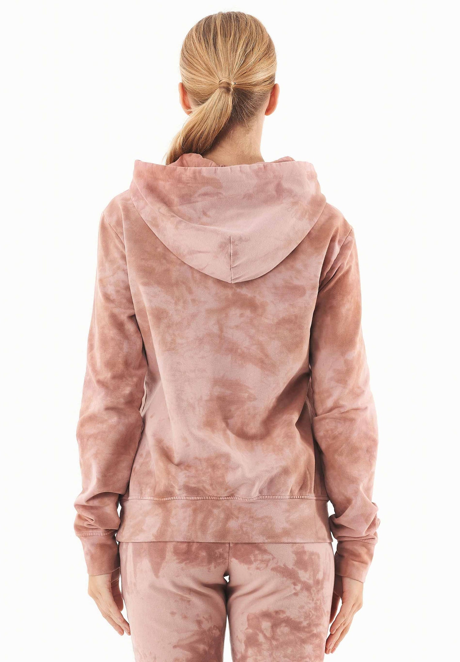 Tie-Dye Organic Cotton Hoodie Misty Rose