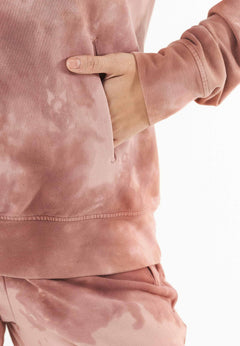 Tie-Dye Organic Cotton Hoodie Misty Rose