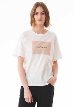 C'est la vie Organic Cotton T-Shirt Off White