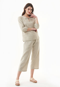 Organic Cotton Culottes Green Tint