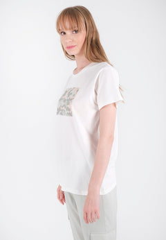 Women's Camouflage Print T-Shirt White