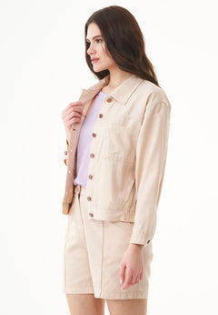 Women's Gabardine Shirt Jacket Abby Stone