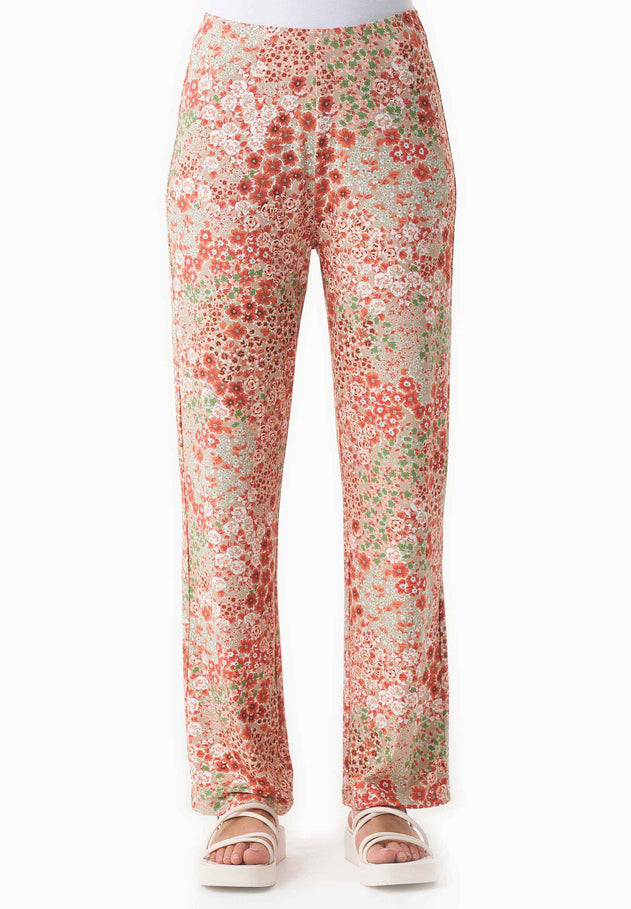 Floral Pattern Jersey Pants Bloom Baby