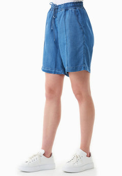 Lyocell Denim Shorts Light Blue