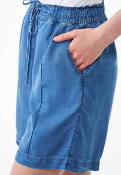 Lyocell Denim Shorts Light Blue