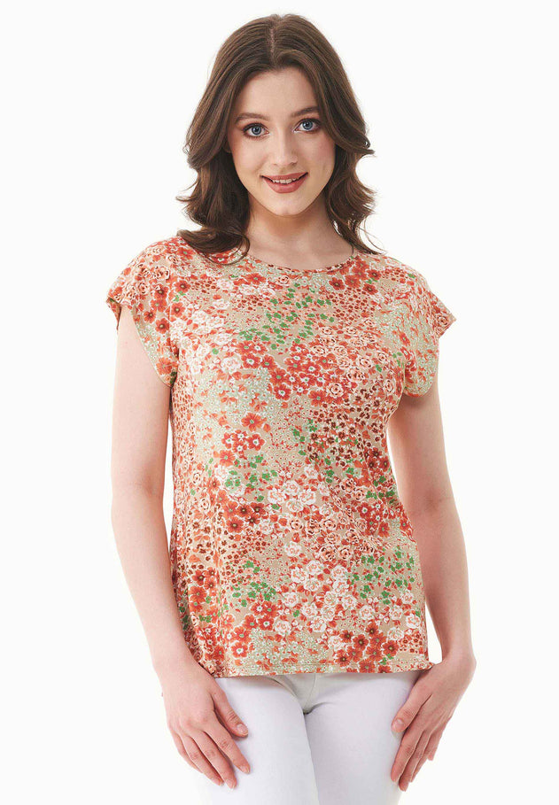 Floral Pattern Jersey T-Shirt Bloom Baby