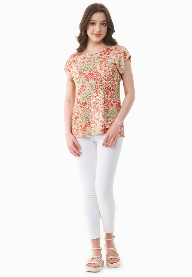 Floral Pattern Jersey T-Shirt Bloom Baby