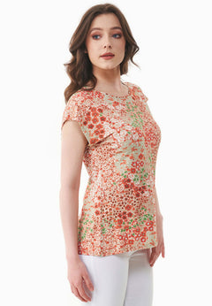 Floral Pattern Jersey T-Shirt Bloom Baby