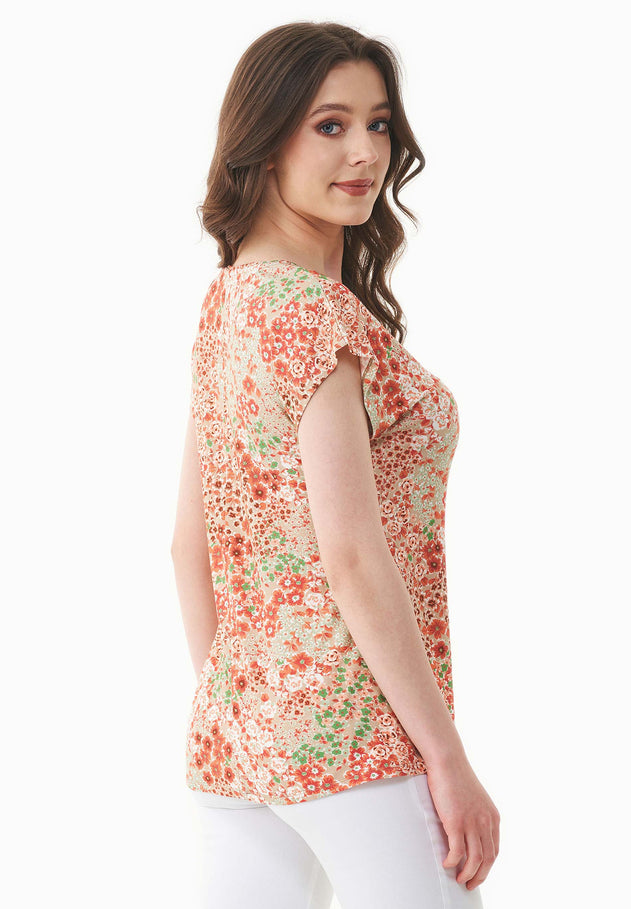 Floral Pattern Jersey T-Shirt Bloom Baby