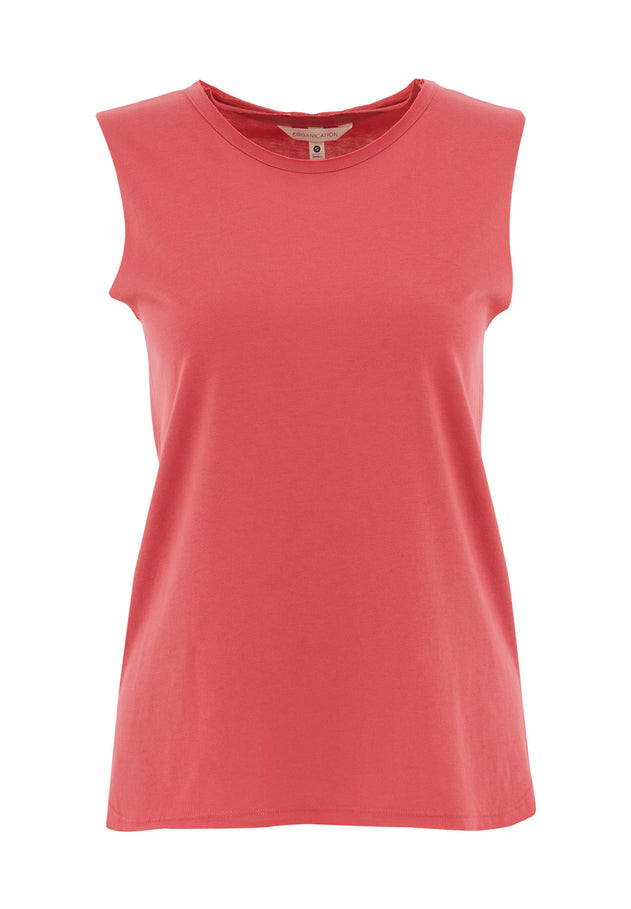 Modal Blend Round Neck Top Radiant Red