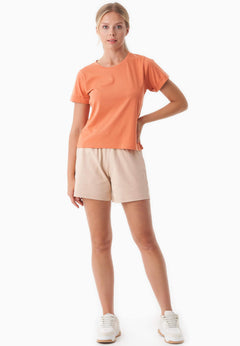 Modaalisekoite Pyöreä Kaula-aukko T-paita Dusty Orange