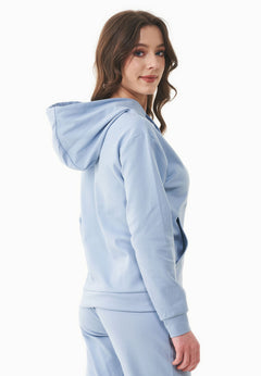 Women's Lightweight Hoodie With Drawstring Hem Ice Blue
