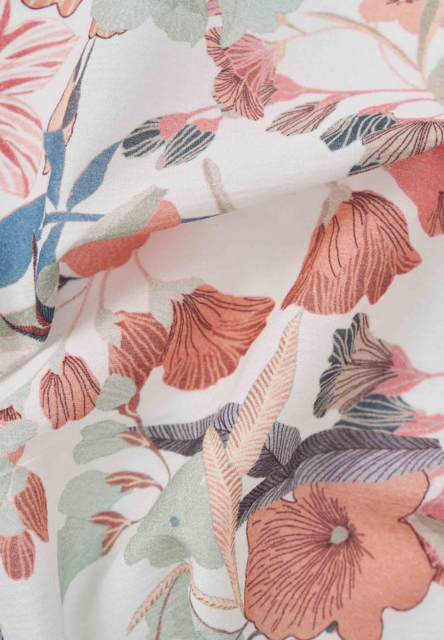 Patterned Organic Cotton Voile Dress Flower Garden