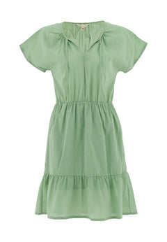 Voile Kerroksellinen Mekko Matcha Green