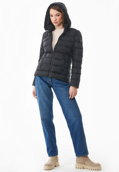 Women's Recycled Polyester Puffer Jacket Black