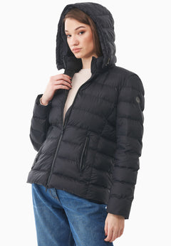 Women's Recycled Polyester Puffer Jacket Black