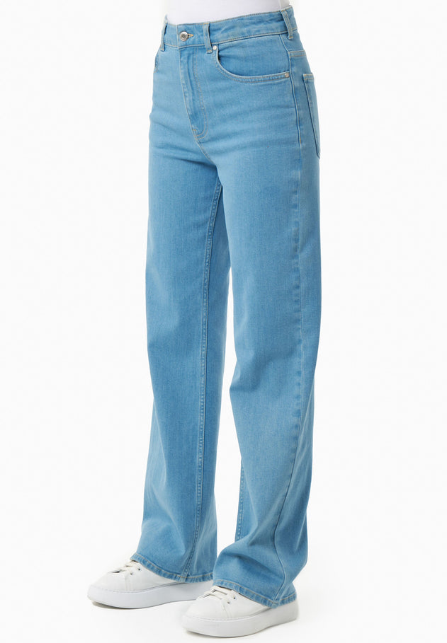 Women's Straight-Cut Jeans Light Blue