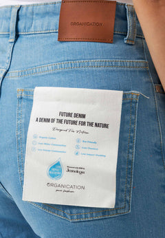 Women's Straight-Cut Jeans Light Blue