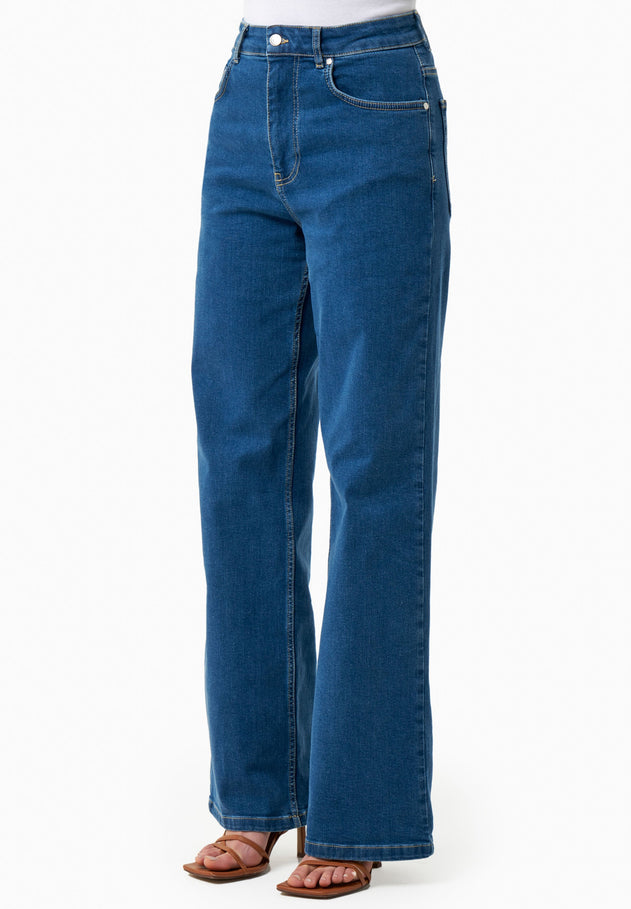 Women's Straight-Cut Jeans Medium Blue