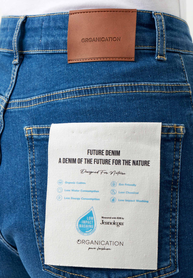 Women's Straight-Cut Jeans Medium Blue