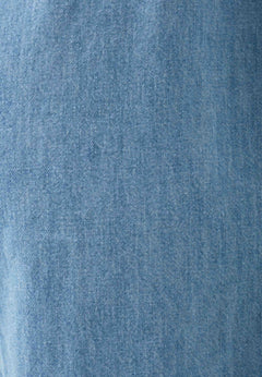 Paper Bag Denim Shorts Light Blue