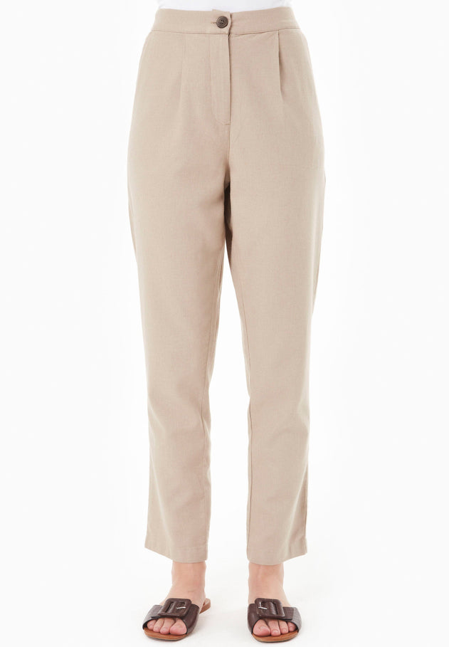 Linen Blend Pants Sand