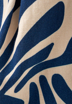 Patterned Viscose Blend Shorts Abstract Blue