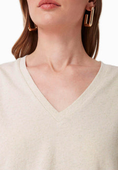 V-Neck T-Shirt Natural White