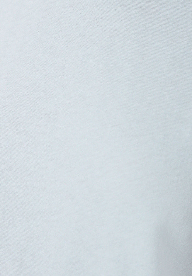 Linen Blend Sleeveless Tee Niagara Blue