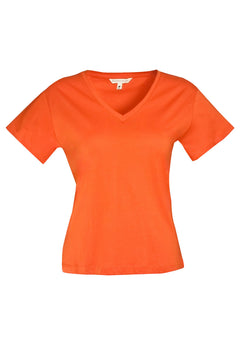 V-Neck T-Shirt Tangerina Orange