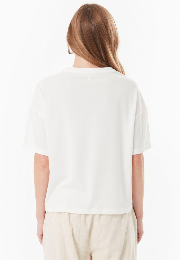 Laser-Cut Embroidery T-Shirt Off-White