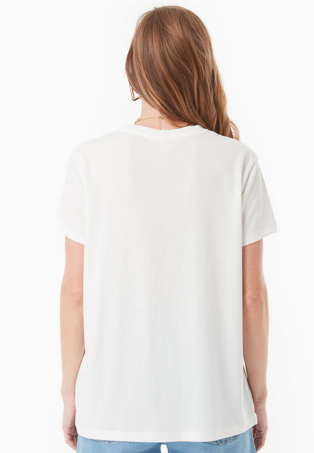 Floral Print T-Shirt Off-White