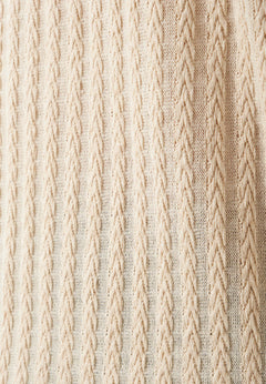 Fantasy Cotton Knit Long Sleeve Natural