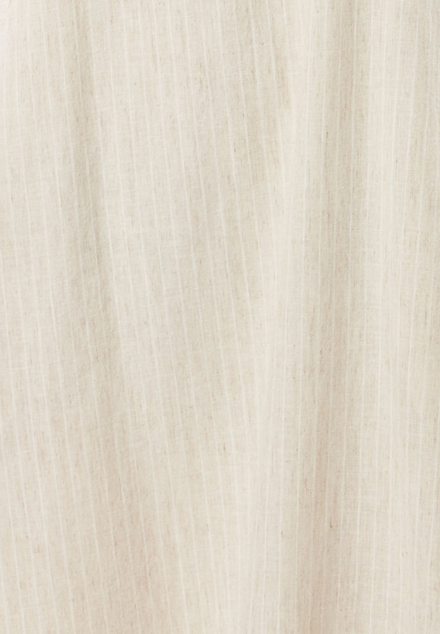 Striped Long V-Neck Summer Dress Natural/Off White