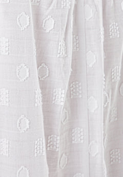 Organic Cotton Jacquard Dress White