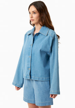 Women's Denim Organic Cotton Jacket Light Blue