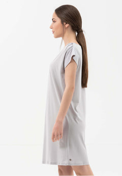 Lyocell Blend Jersey Mini Dress Cloud Grey