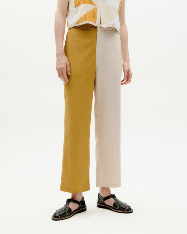 Mariam Patched Pants Yellow